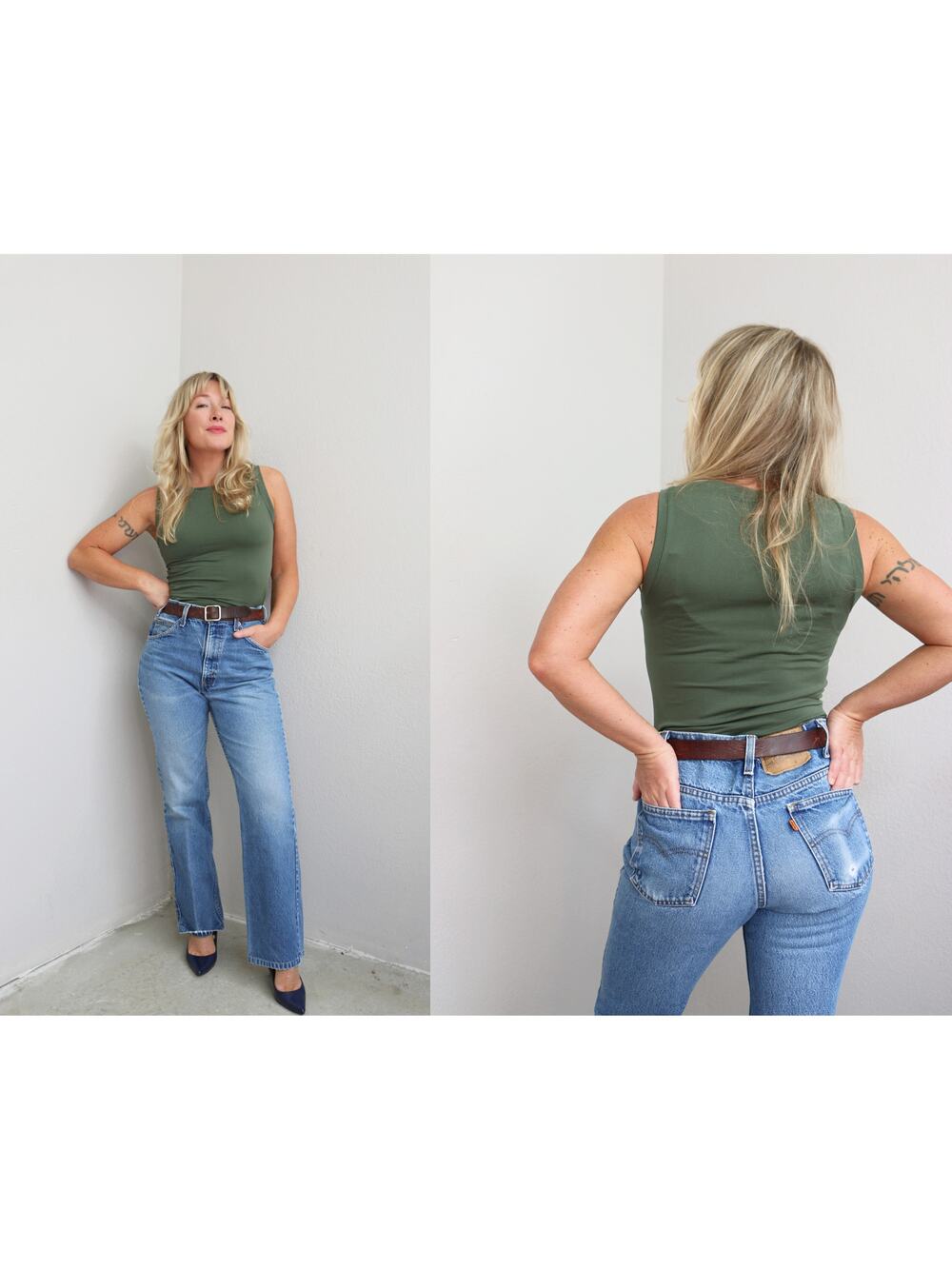 1990's Vintage Distressed Levi's 517 Orange Tag Jeans Womens SM MD 31" 32" Waist